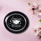 25 Count Betallic Congrats Graduation Party Black School Colors Paper Banquet Plates Disposable Dinner Plates 11 3/4" x 10"
